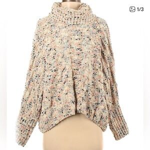 Moon and Madison confetti cowl neck sweater